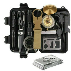 14-in-1 Outdoor Emergency Survival Kit – Tactical Gear & First Aid Essentials for Camping & Self-Defense