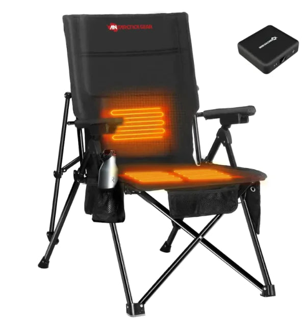 Antarctica Gear Heated Camping Chair with 12V Battery & 5 Pockets