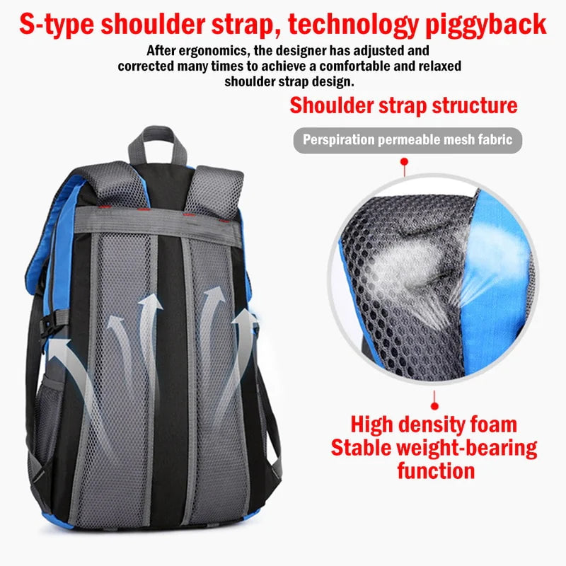 Sac à dos de voyage 40 L pour homme et femme, sac à dos de camping, ordinateur portable, randonnée, école, livre, USA